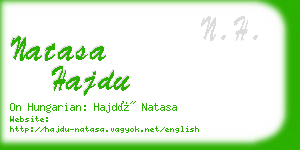natasa hajdu business card